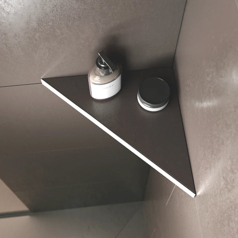 Duschregal aus Edelstahl geschliffen für Duschnische