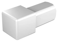 Eckstück für Quadratprofil aus Edelstahl in der Oberfläche glänzend.