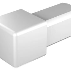 Eckstück für Quadratprofil aus Edelstahl in der Oberfläche glänzend.