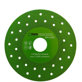 Volldiamantbeschichtete 115-mm Diamantscheibe mit ultradünner 1,8 mm Schnittfuge