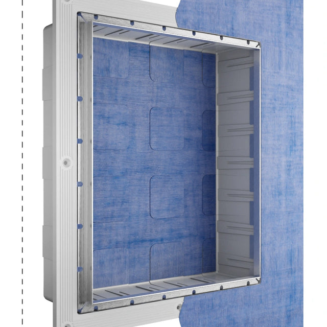 Wandnische für Dusche befliesbar im Querschnitt