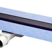 Duschrinne ARTstream anthrazit geschliffen als Komplettset mit Siphon und Dichtmanschette