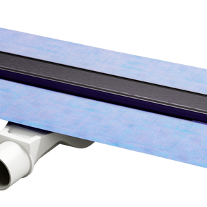 Duschrinne ARTstream anthrazit geschliffen als Komplettset mit Siphon und Dichtmanschette