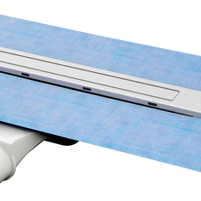 Duschrinne Pera geschliffen als Komplettset mit Siphon und Dichtmanschette