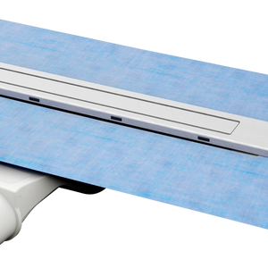 Duschrinne Pera geschliffen als Komplettset mit Siphon und Dichtmanschette