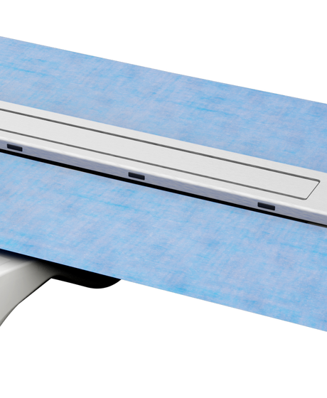 Duschrinne Pera geschliffen als Komplettset mit Siphon und Dichtmanschette