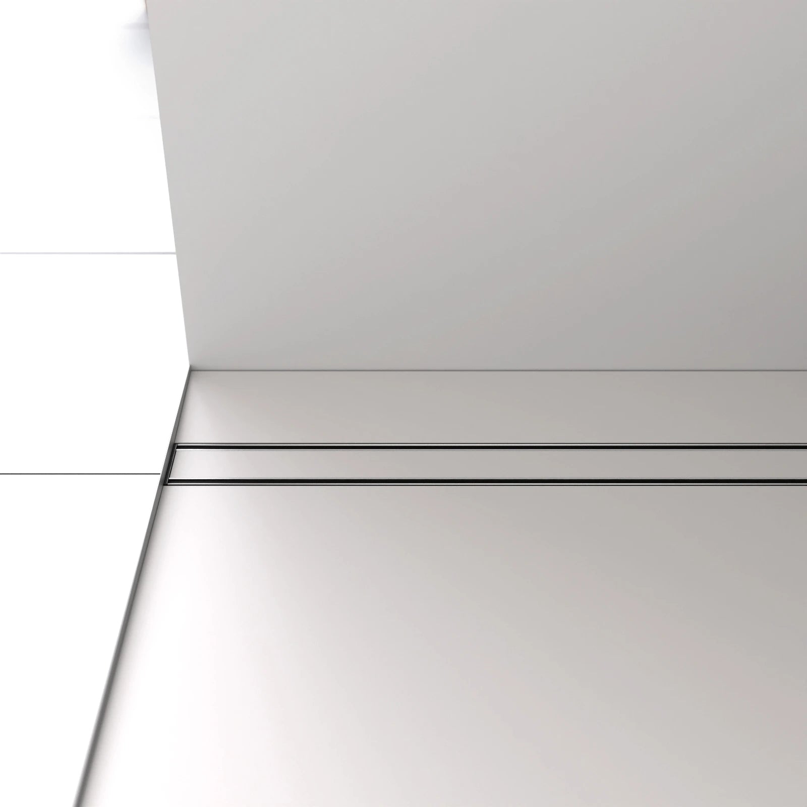 befliesbare Duschrinne Edelstahl Mulde linienentwässerung helle Fliese