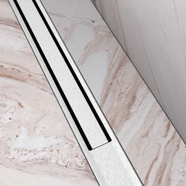 wandnahe Duschrinne Edelstahl in bodenebener Walk-in Dusche