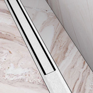 wandnahe Duschrinne Edelstahl in bodenebener Walk-in Dusche