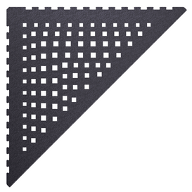 anthrazit geschliffen Edelstahl Duschablage Aqua Detail