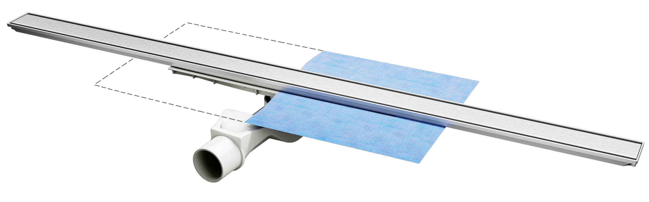 Duschrinne ARTstream Edelstahl V2A befliesbar für bodenebene Dusche