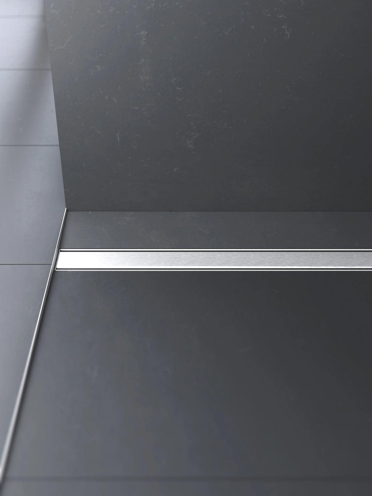 Edelstahl Duschabdeckung geschliffen für flächenbündige Dusche