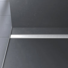 Edelstahl Duschabdeckung geschliffen für flächenbündige Dusche