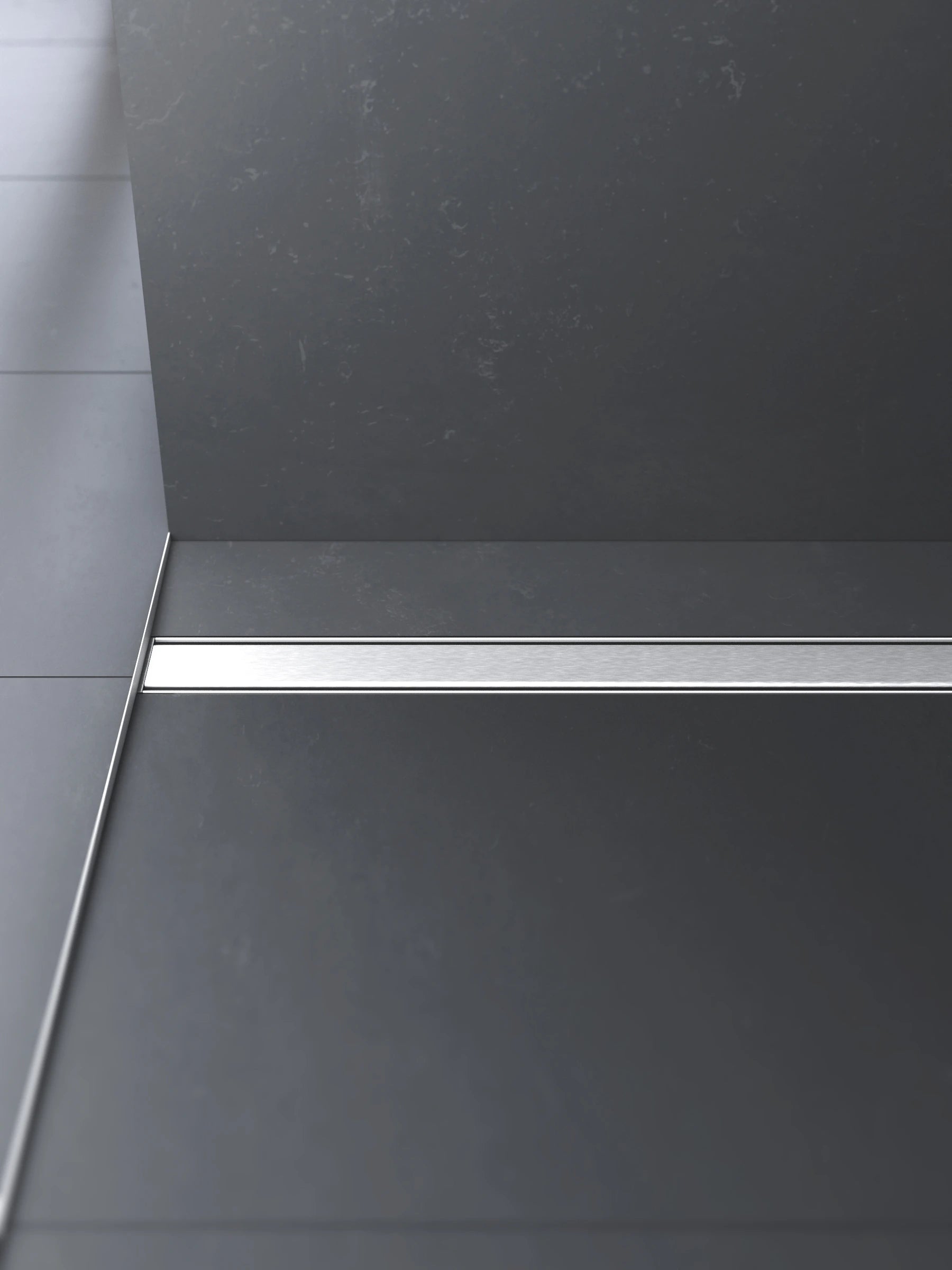 Edelstahl Duschabdeckung geschliffen für flächenbündige Dusche