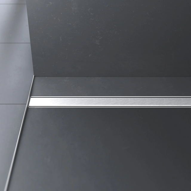 Edelstahl Duschabdeckung geschliffen für flächenbündige Dusche