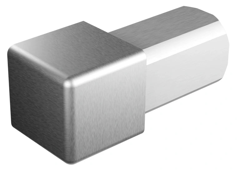 Eckstück Edelstahl geschliffen für Quadratprofile