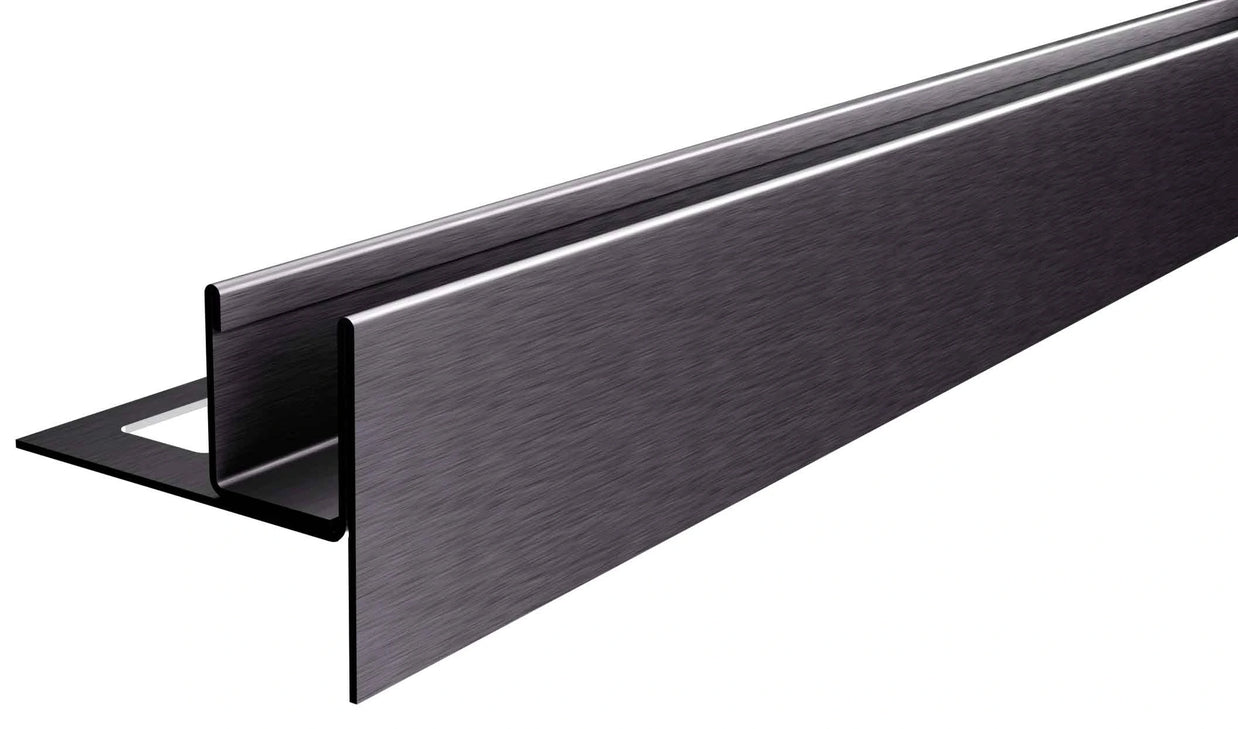 Gefällekeil anthrazit Edelstahl mit integrierter Glasaufnahme 2 %