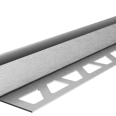 U-Glasträgerprofil aus Edelstahl für 12 mm Glas, geschliffen