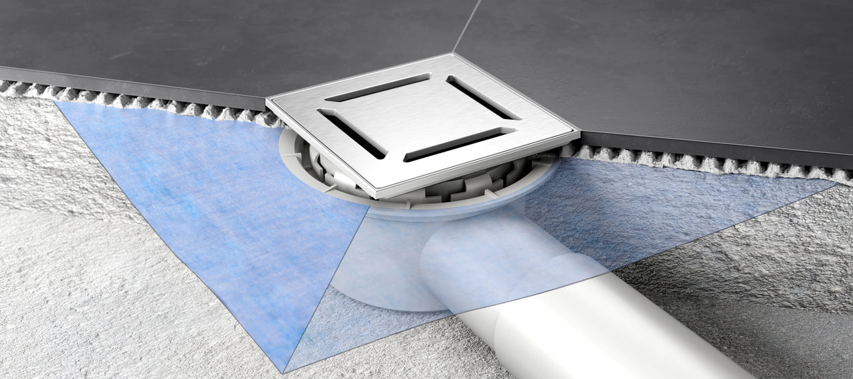 Rost Nova als sichtbarer Edelrost in modernem Duschboden