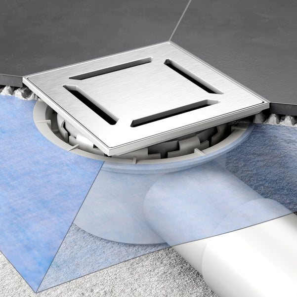 Rost Nova als sichtbarer Edelrost in modernem Duschboden