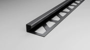 Quadratprofil Edelstahl anthrazit geschliffen für Fliesenkanten
