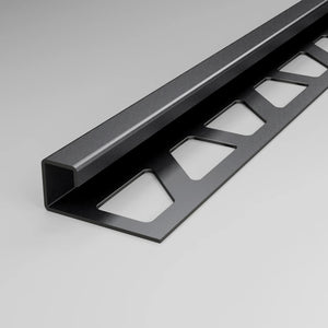 Quadratprofil Edelstahl anthrazit geschliffen für Fliesenkanten
