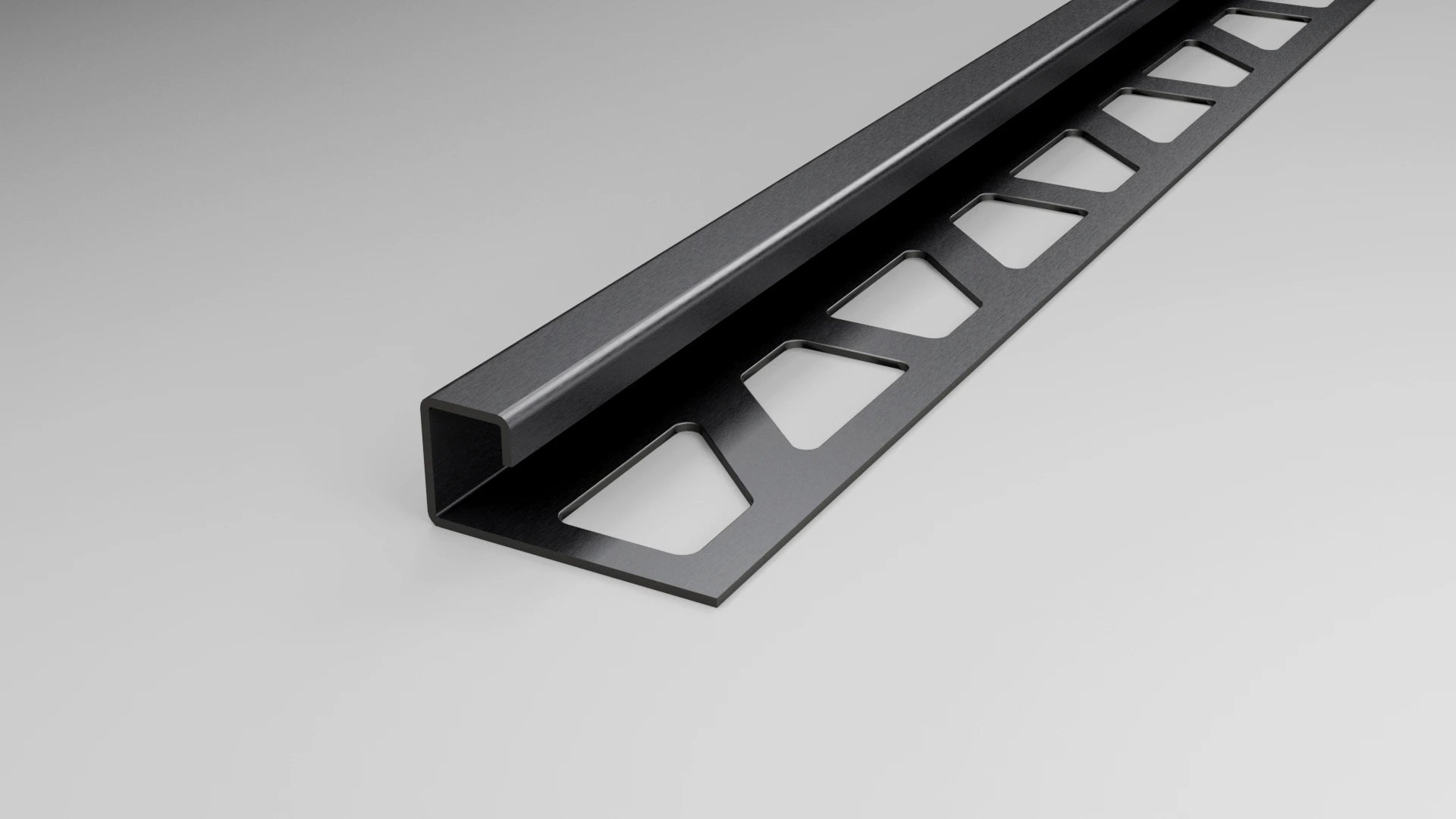 Quadratprofil Edelstahl anthrazit geschliffen für Fliesenkanten
