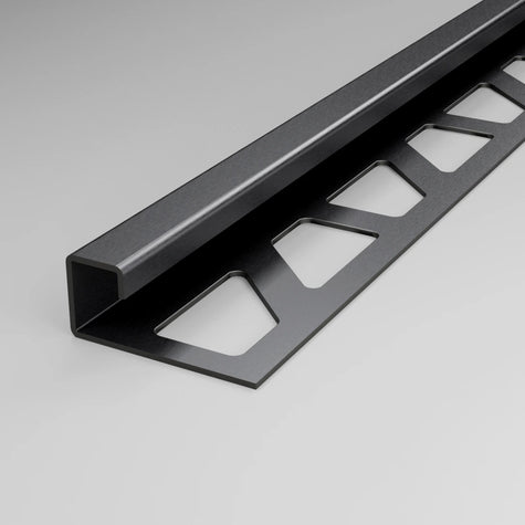 Quadratprofil Edelstahl anthrazit geschliffen für Fliesenkanten
