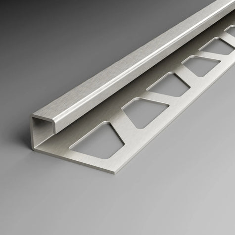 Quadratprofil Edelstahl V2A matt geschliffen für Fliesenkantenschutz