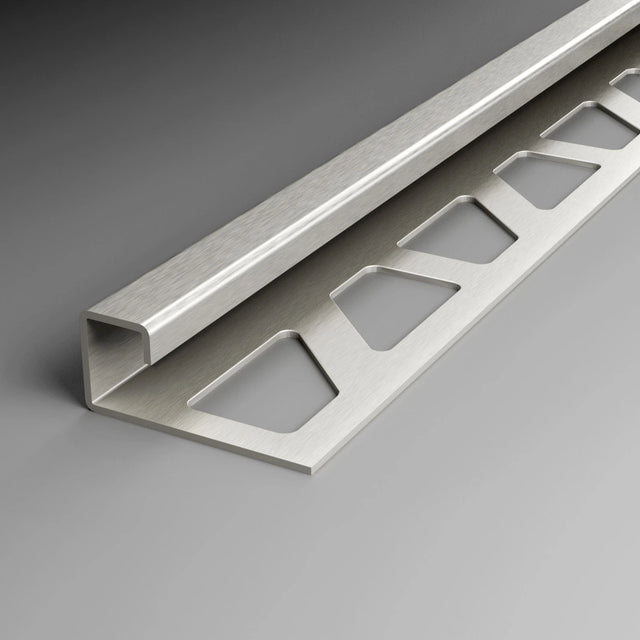 Quadratprofil Edelstahl V2A matt geschliffen für Fliesenkantenschutz