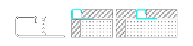 technische Zeichnung der Quadratprofile