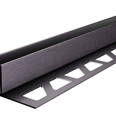 Anthrazit geschliffenes Edelstahlprofil für Walk-in-Glasaufnahme