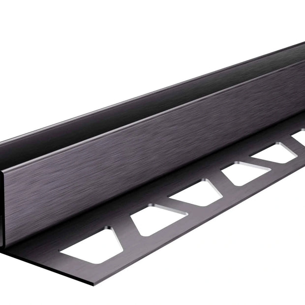 Anthrazit geschliffenes Edelstahlprofil für Walk-in-Glasaufnahme