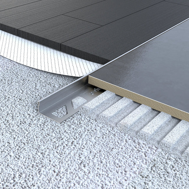 Winkelprofil aus Edelstahl V2A für Ecken, Treppen und stark beanspruchte Fliesenkanten