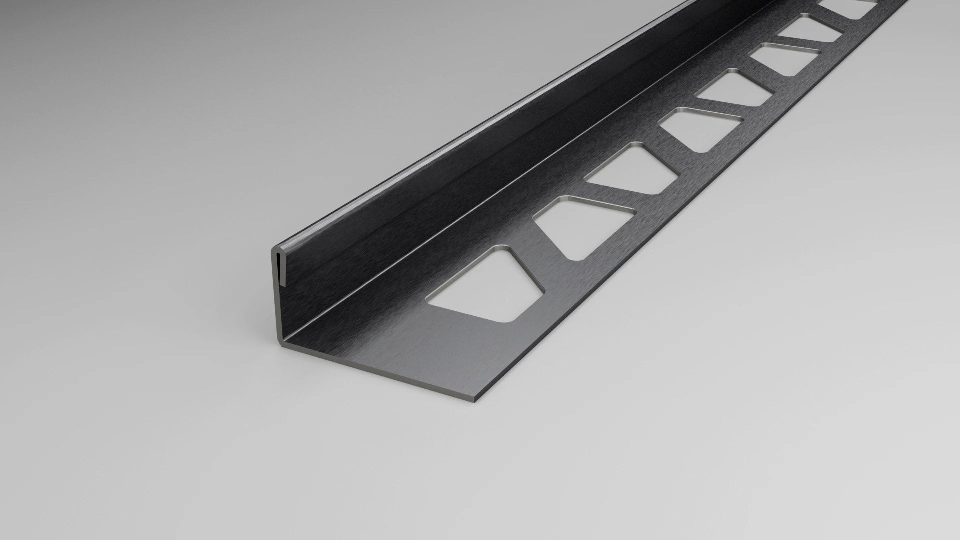 Winkelschiene Edelstahl anthrazit geschliffen für Fliesenkanten
