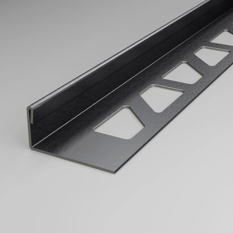 Winkelschiene Edelstahl anthrazit geschliffen für Fliesenkanten