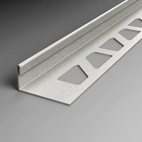 Winkelschiene Edelstahl V2A matt geschliffen für Fliesenkantenschutz