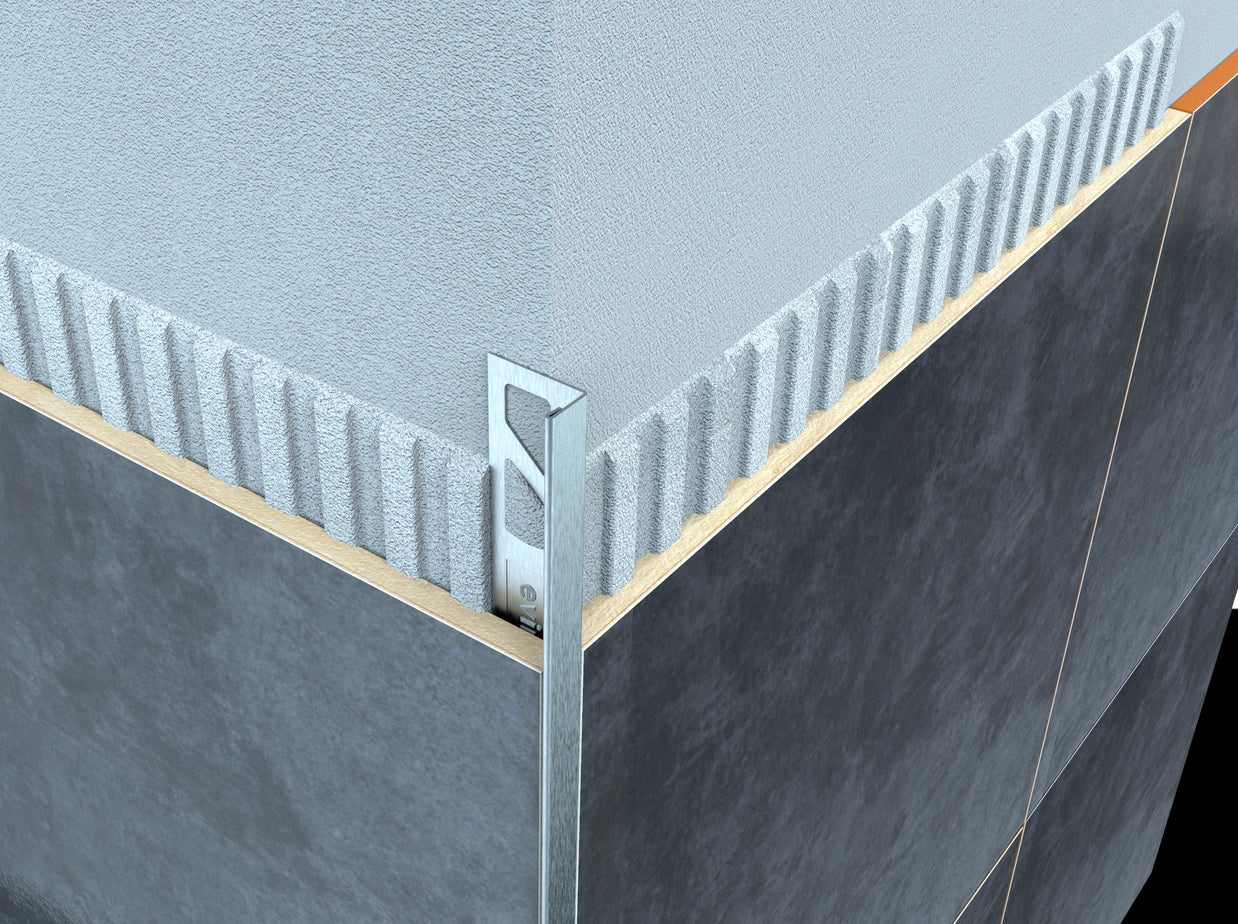 Edelstahl Winkelprofil für Fliesenkanten und Wandecken, korrosionsbeständig und langlebig